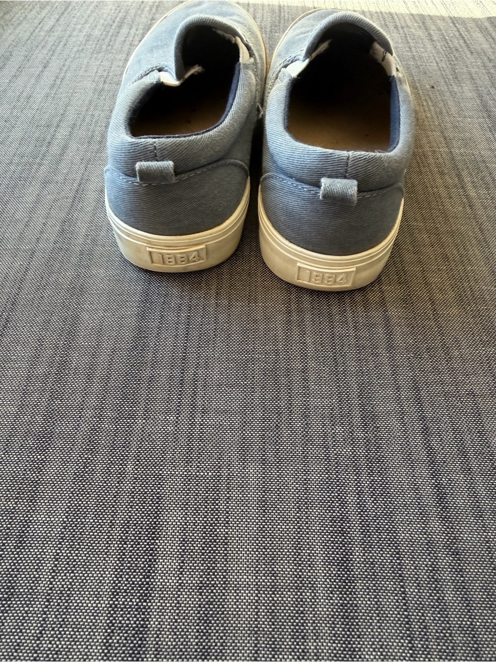 Old Navy Slip-On Canvas Sneakers in Slate Blue and Tan - Picture 5 of 6